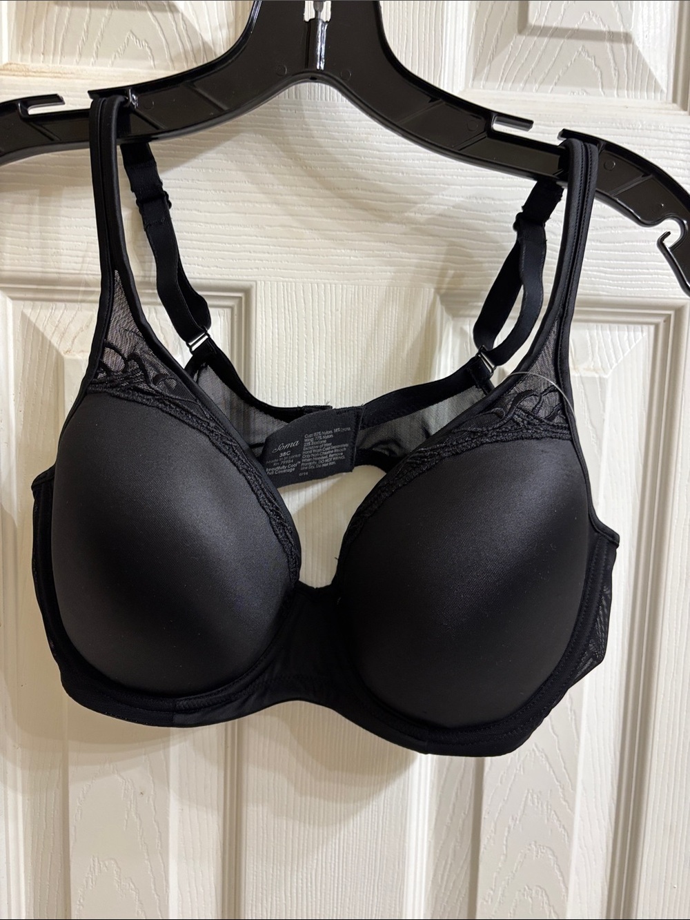 Soma Black beautifully cool Full Coverage Bra with Smooth Cups. NWT